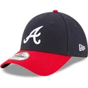 petten-gebogen-marineblauw-verstelbaar-9forty-the-league-van-atlanta-braves-mlb-van-new-era