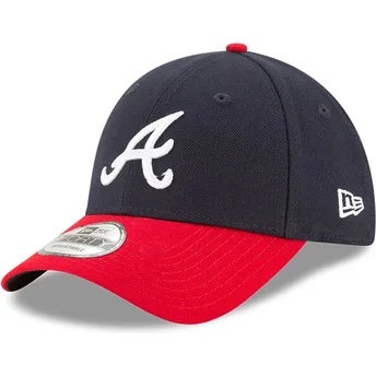 Petten gebogen marineblauw verstelbaar 9FORTY The League van Atlanta Braves MLB van New Era