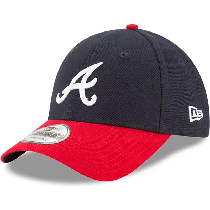 petten-gebogen-marineblauw-verstelbaar-9forty-the-league-van-atlanta-braves-mlb-van-new-era