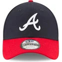 petten-gebogen-marineblauw-verstelbaar-9forty-the-league-van-atlanta-braves-mlb-van-new-era