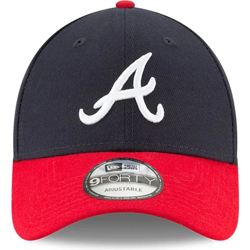 petten-gebogen-marineblauw-verstelbaar-9forty-the-league-van-atlanta-braves-mlb-van-new-era