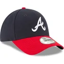 petten-gebogen-marineblauw-verstelbaar-9forty-the-league-van-atlanta-braves-mlb-van-new-era