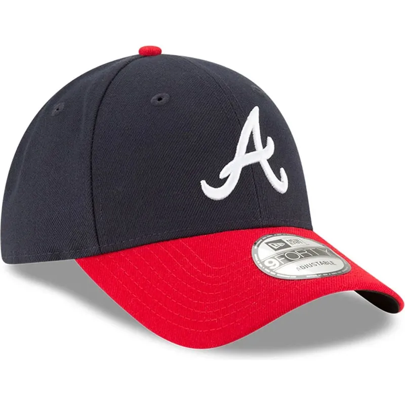 petten-gebogen-marineblauw-verstelbaar-9forty-the-league-van-atlanta-braves-mlb-van-new-era