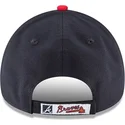 petten-gebogen-marineblauw-verstelbaar-9forty-the-league-van-atlanta-braves-mlb-van-new-era