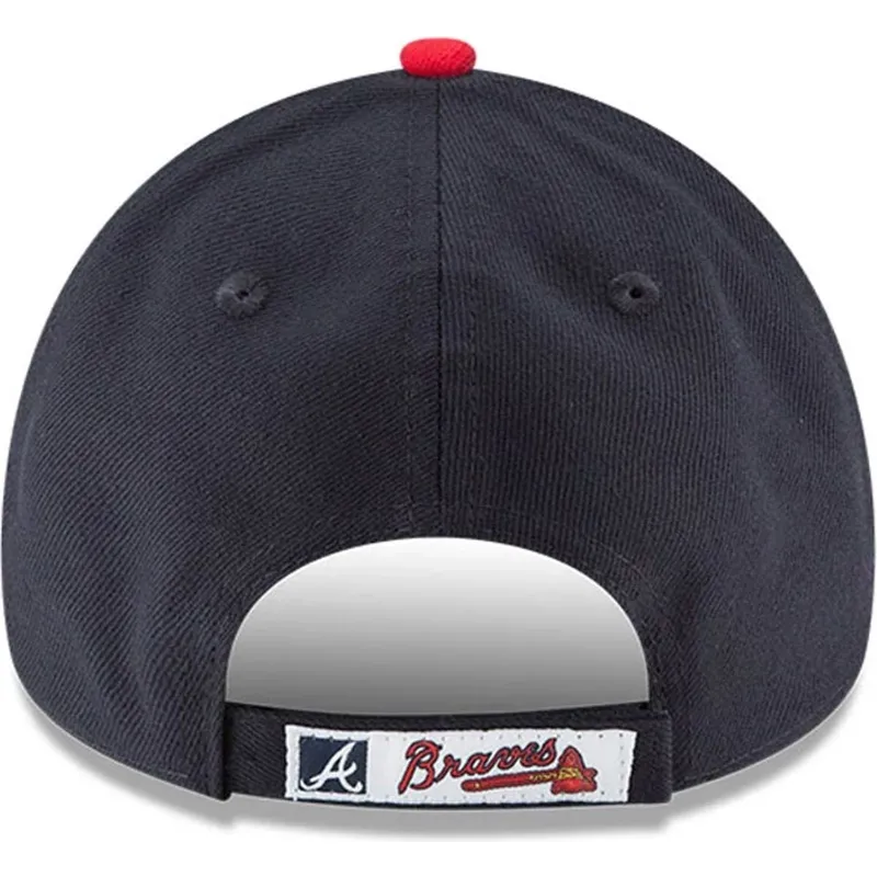 petten-gebogen-marineblauw-verstelbaar-9forty-the-league-van-atlanta-braves-mlb-van-new-era