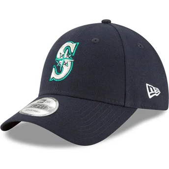 Petten gebogen marineblauw verstelbaar 9FORTY The League van Seattle Mariners MLB van New Era