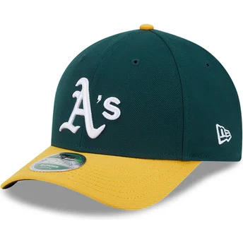 Petten gebogen groen snapback 9FORTY M-Crown Player Replica van Oakland Athletics MLB van New Era