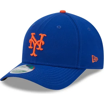 Petten gebogen blauw snapback 9FORTY M-Crown Player Replica van New York Mets MLB van New Era