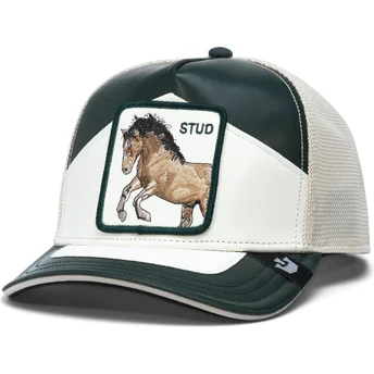 Petten gebogen zwart snapback Moto Lamba Stud The Farm van Goorin Bros.