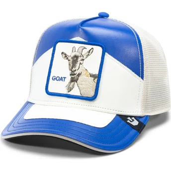 Petten gebogen blauw snapback Moto Lamba Goat The Farm van Goorin Bros.