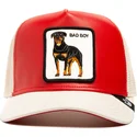 petten-gebogen-rood-snapback-bad-shleather-boy-the-farm-van-goorin-bros