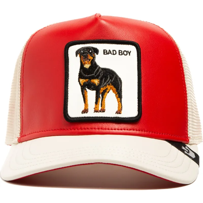 petten-gebogen-rood-snapback-bad-shleather-boy-the-farm-van-goorin-bros