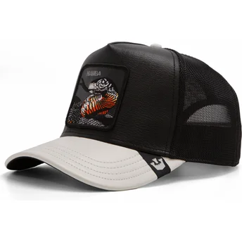 petten-gebogen-zwart-snapback-mamba-shleather-snake-the-farm-van-goorin-bros