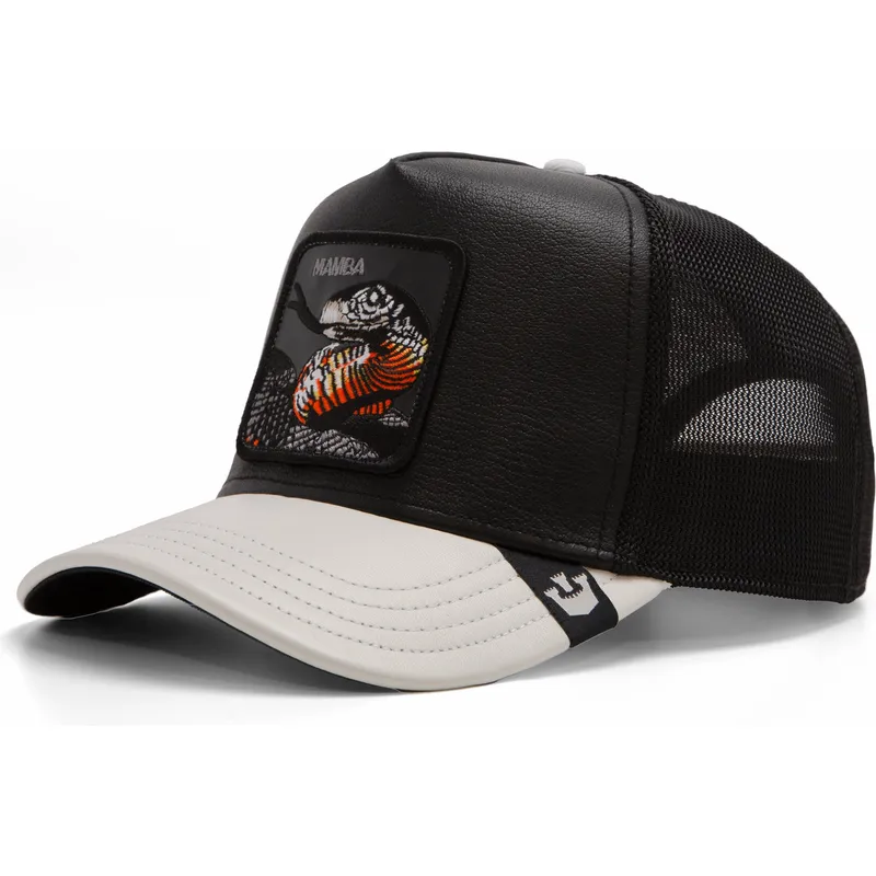 petten-gebogen-zwart-snapback-mamba-shleather-snake-the-farm-van-goorin-bros