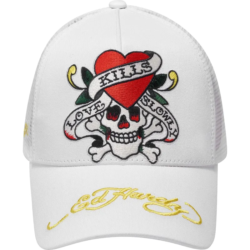 petten-gebogen-wit-snapback-love-kills-slowly-van-ed-hardy