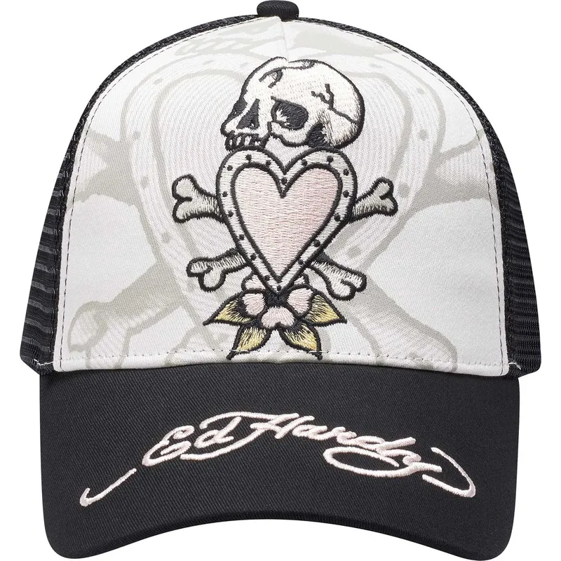 petten-gebogen-zwart-snapback-death-before-van-ed-hardy