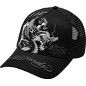 petten-gebogen-zwart-snapback-mono-giant-van-ed-hardy