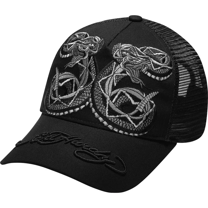 petten-gebogen-zwart-snapback-duo-black-snake-van-ed-hardy