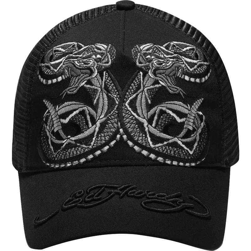 petten-gebogen-zwart-snapback-duo-black-snake-van-ed-hardy