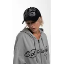 petten-gebogen-zwart-snapback-duo-black-snake-van-ed-hardy