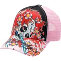 petten-gebogen-roze-snapback-ghost-van-ed-hardy