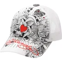 petten-gebogen-wit-snapback-death-or-glory-van-ed-hardy