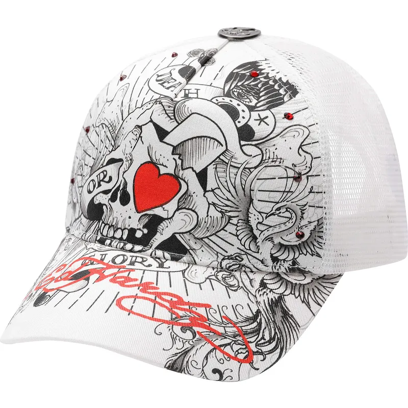 petten-gebogen-wit-snapback-death-or-glory-van-ed-hardy petten-gebogen-wit-snapback-death-or-glory-van-ed-hardy