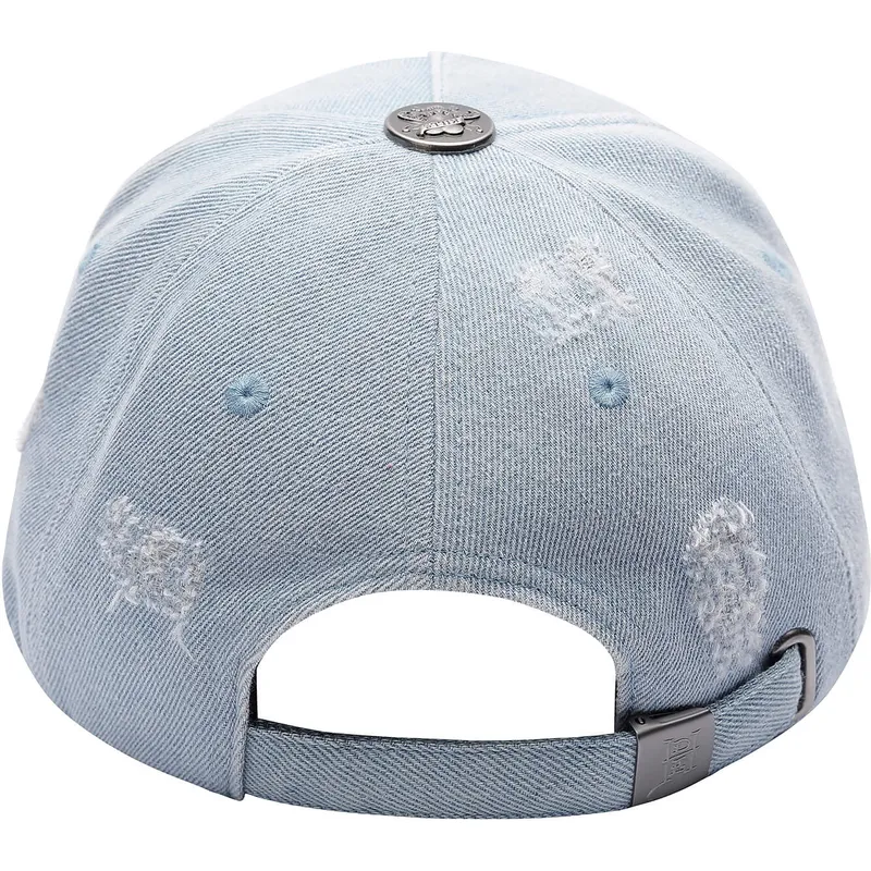 petten-gebogen-blauw-verstelbaar-denim-embossed-skull-van-ed-hardy