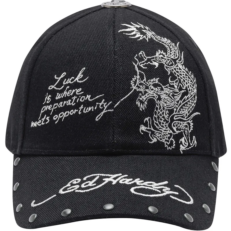 petten-gebogen-zwart-verstelbaar-lucky-van-ed-hardy