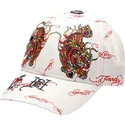 petten-gebogen-beige-verstelbaar-tiger-flames-van-ed-hardy