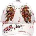 petten-gebogen-beige-verstelbaar-tiger-flames-van-ed-hardy
