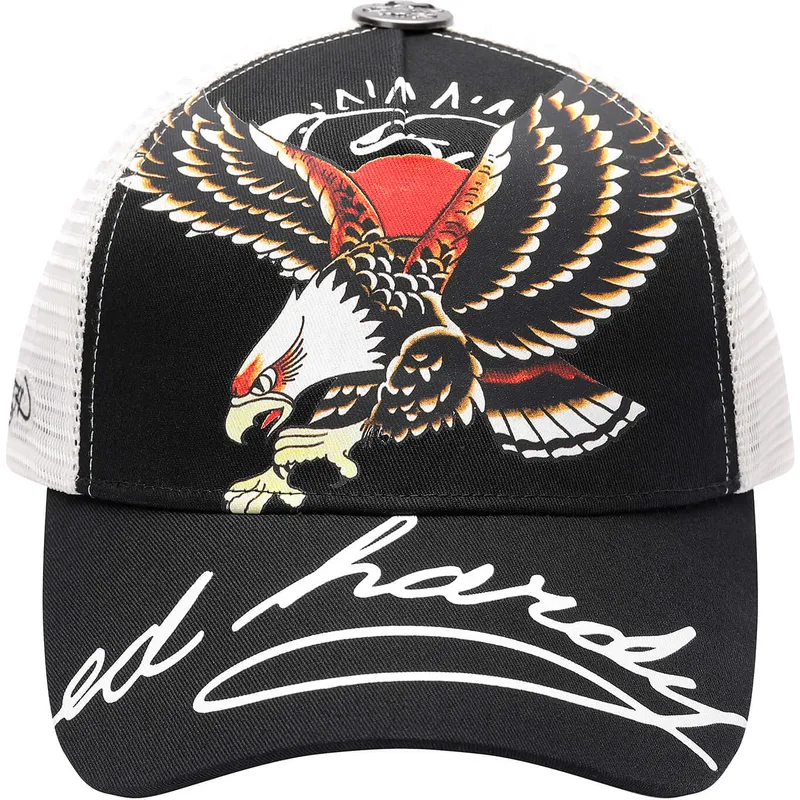 petten-gebogen-zwart-snapback-soaring-eagle-van-ed-hardy