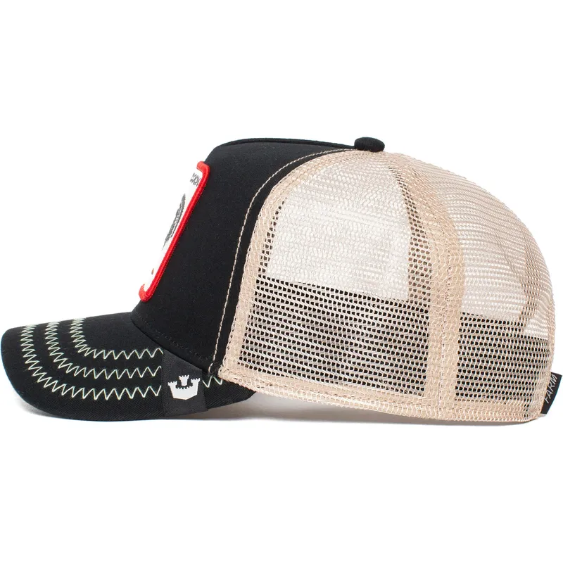 petten-gebogen-zwart-snapback-rooster-the-farm-van-goorin-bros