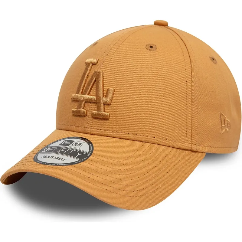 petten-gebogen-bruin-verstelbaar-9forty-league-essential-van-los-angeles-dodgers-mlb-van-new-era