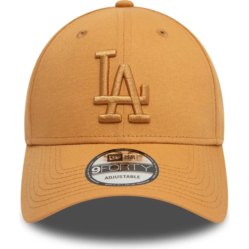 petten-gebogen-bruin-verstelbaar-9forty-league-essential-van-los-angeles-dodgers-mlb-van-new-era