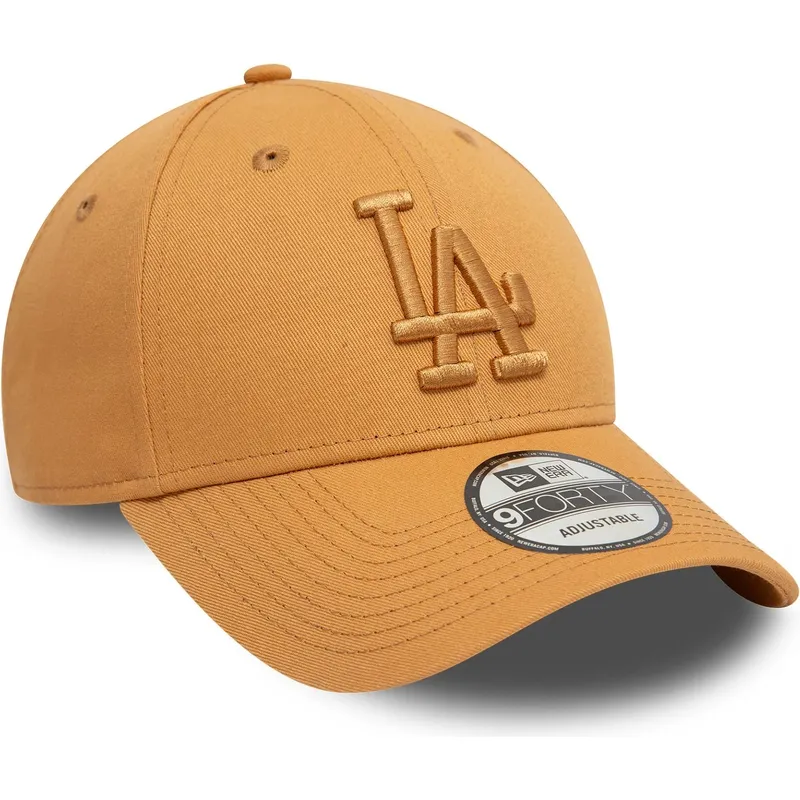 petten-gebogen-bruin-verstelbaar-9forty-league-essential-van-los-angeles-dodgers-mlb-van-new-era