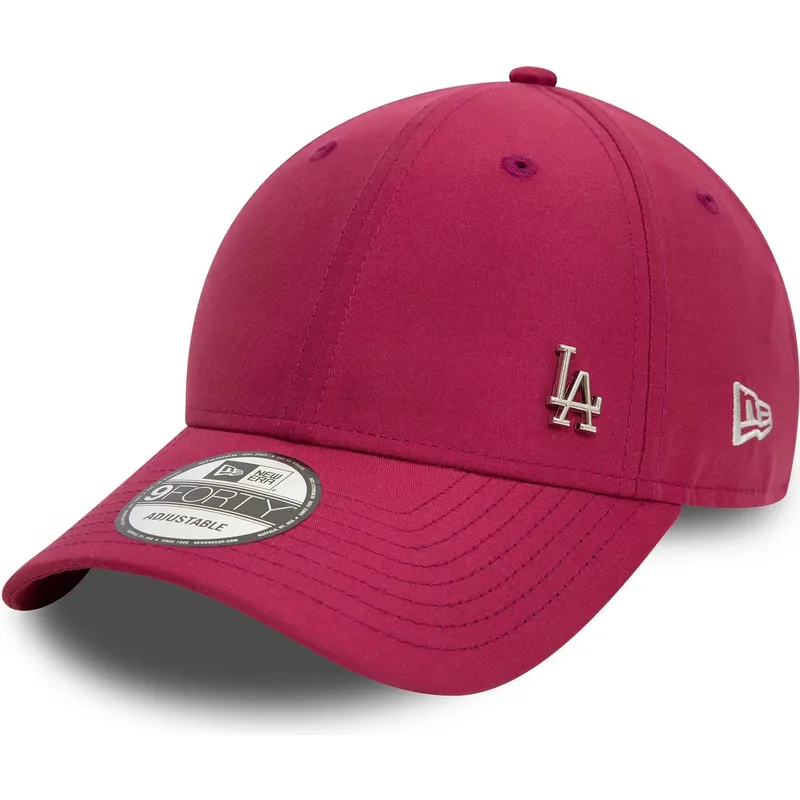 petten-gebogen-rood-verstelbaar-9forty-flawless-van-los-angeles-dodgers-mlb-van-new-era