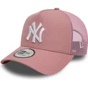 petten-gebogen-roze-snapback-9forty-a-frame-league-essential-van-new-york-yankees-mlb-van-new-era