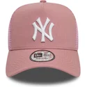 petten-gebogen-roze-snapback-9forty-a-frame-league-essential-van-new-york-yankees-mlb-van-new-era
