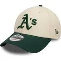 petten-gebogen-beige-verstelbaar-9forty-colour-block-van-oakland-athletics-mlb-van-new-era