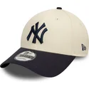 petten-gebogen-beige-verstelbaar-9forty-colour-block-van-new-york-yankees-mlb-van-new-era