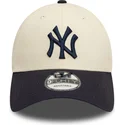 petten-gebogen-beige-verstelbaar-9forty-colour-block-van-new-york-yankees-mlb-van-new-era
