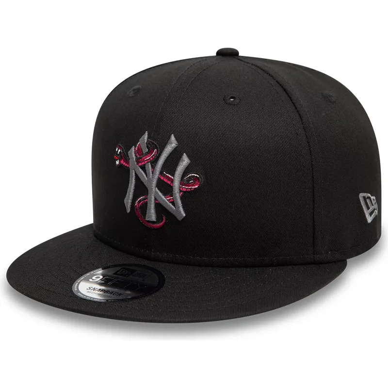 petten-plat-zwart-snapback-9fifty-icon-van-new-york-yankees-mlb-van-new-era