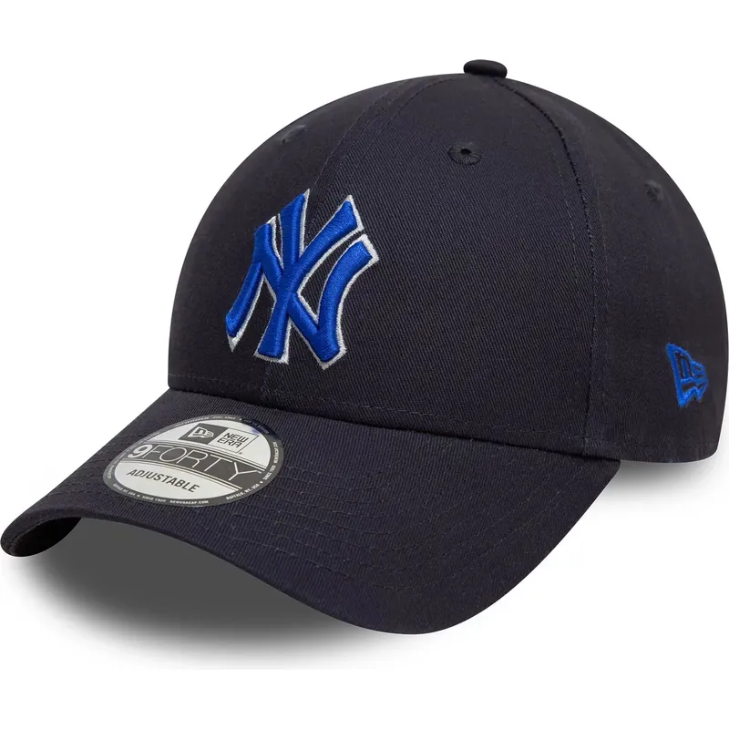 petten-gebogen-marineblauw-verstelbaar-9forty-side-patch-van-new-york-yankees-mlb-van-new-era