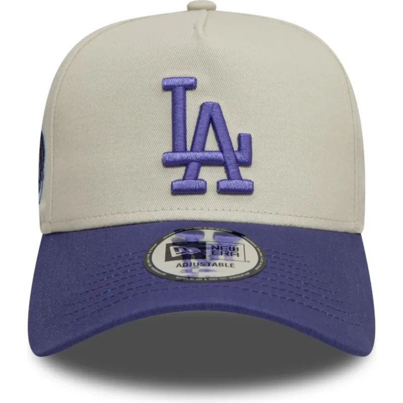 petten-gebogen-paars-snapback-9forty-a-frame-world-series-patch-van-los-angeles-dodgers-mlb-van-new-era