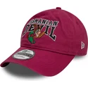 petten-gebogen-rood-verstelbaar-9twenty-washed-van-tasmania-looney-tunes-van-new-era
