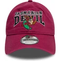 petten-gebogen-rood-verstelbaar-9twenty-washed-van-tasmania-looney-tunes-van-new-era