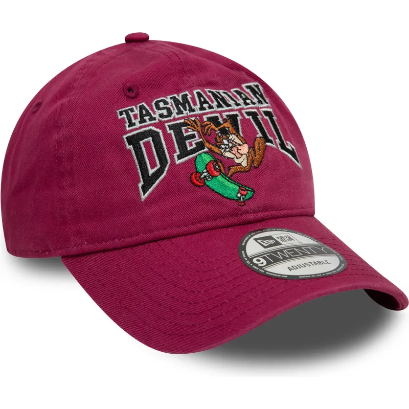 petten-gebogen-rood-verstelbaar-9twenty-washed-van-tasmania-looney-tunes-van-new-era