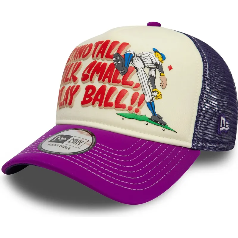 petten-gebogen-paars-snapback-9forty-a-frame-graphic-van-stand-tall-talk-small-play-ball-van-new-era