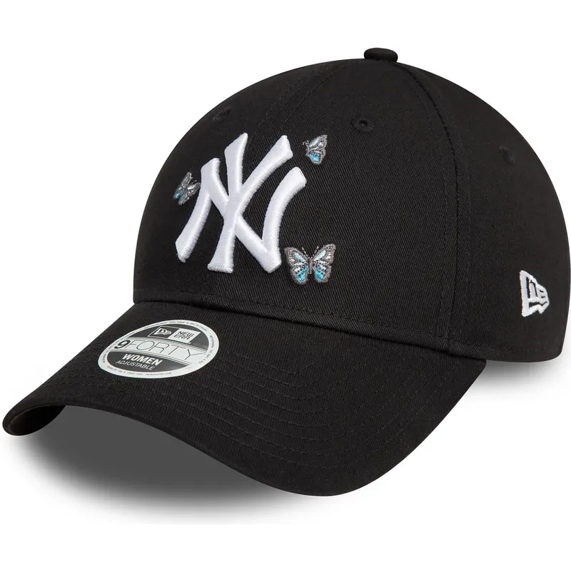 petten-gebogen-zwart-verstelbaar-9twenty-icon-butterflies-van-new-york-yankees-mlb-van-new-era